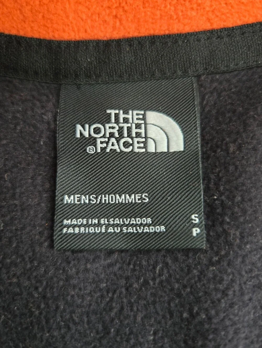 The North Face TKA Glacier Snap-Neck Pullover. Burnt Ochre/TNF Black. Size Small
